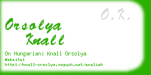 orsolya knall business card